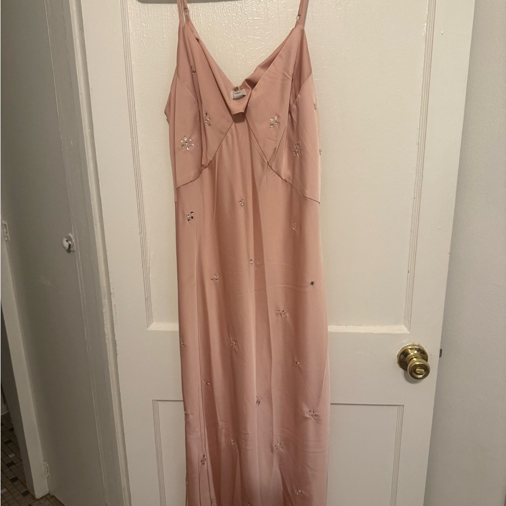 a new day Blush Maxi Dress with Embroidered Accents